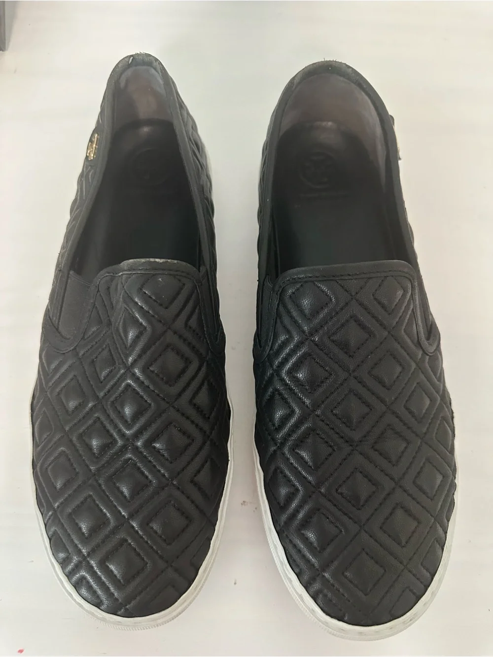 Tory Burch Black Quilted Slip-On Sneakers Women’s Size 9.5M